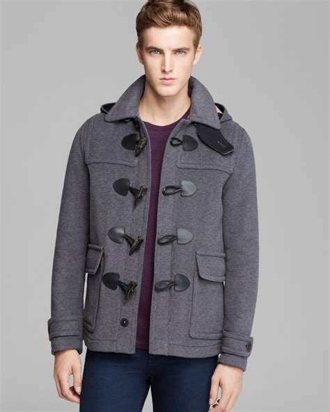 burberry toggle wool coat|Burberry pea coat men.